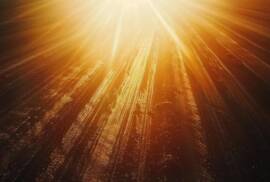 a vast solar farm glimmers under a radiant sun, showcasing rows of sleek solar panels reflecting brilliant sunlight, symbolizing the powerful transformation of solar energy into electricity.