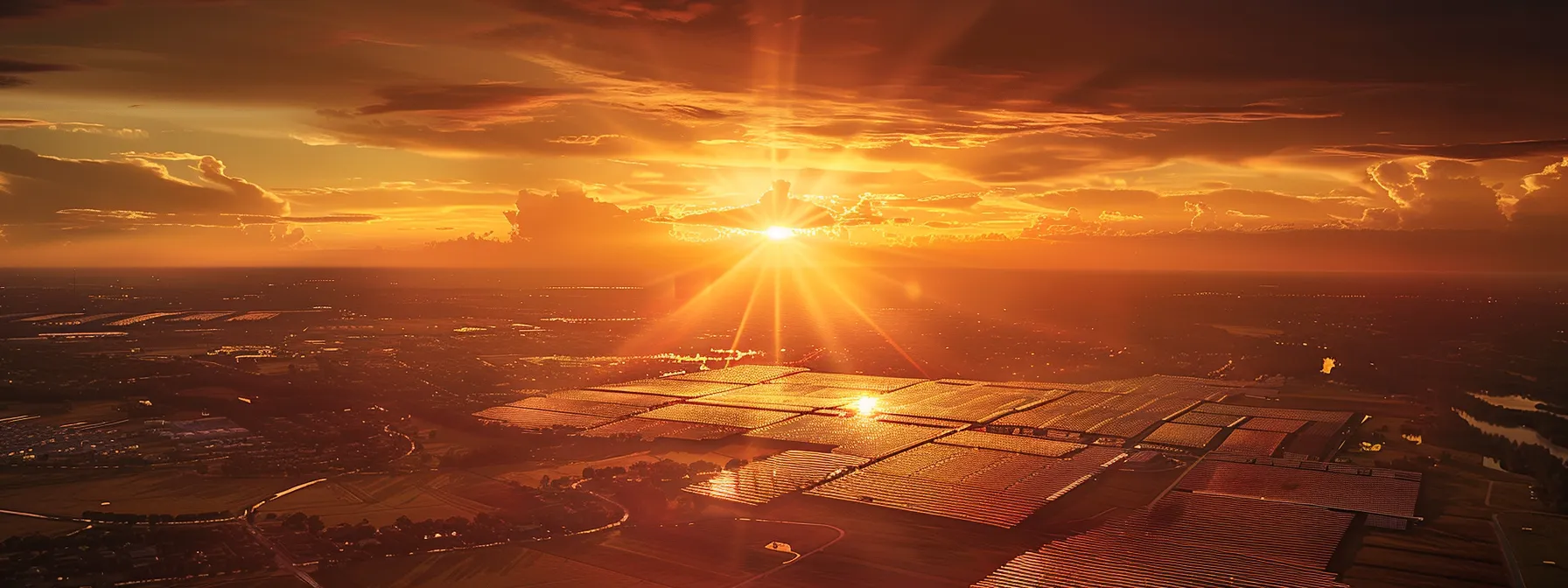 a vibrant sunset illuminates an expansive solar farm in orlando, showcasing rows of gleaming panels reflecting golden rays, symbolizing the bright future of renewable energy and community sustainability. a vibrant sunset illuminates an expansive solar farm in orlando, showcasing rows of gleaming panels reflecting golden rays, symbolizing the bright future of renewable energy and community sustainability.