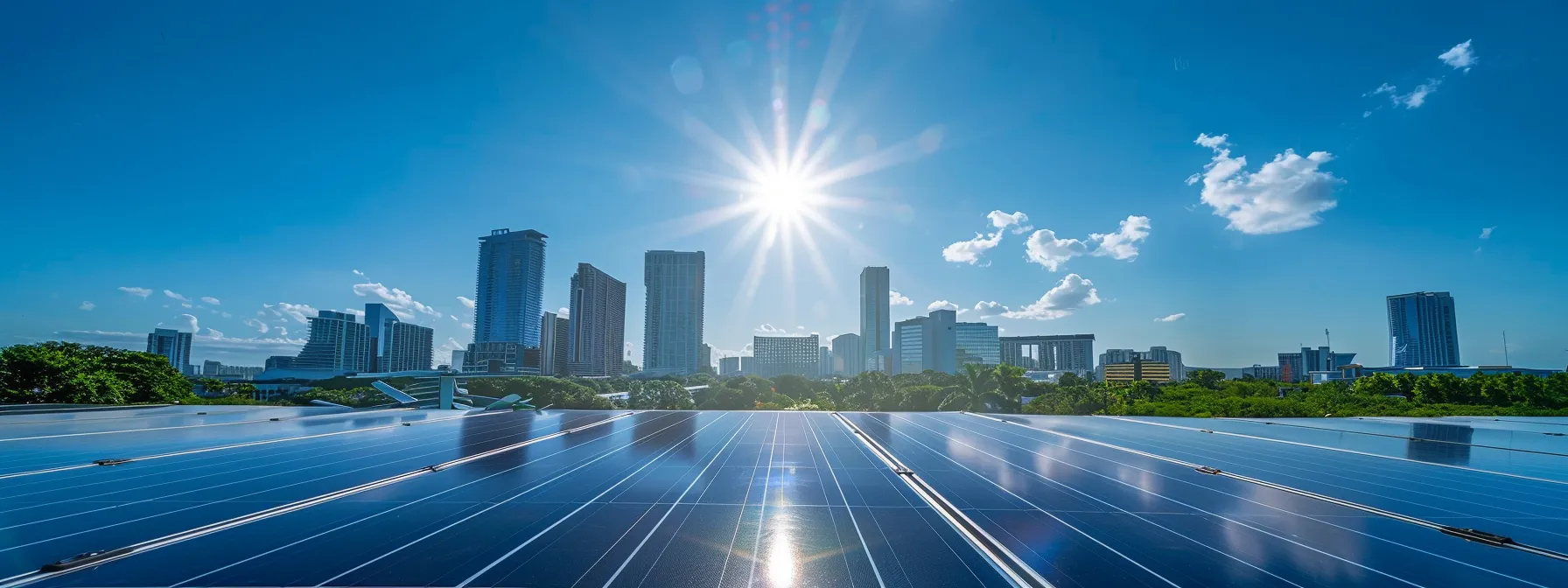 a bright orlando skyline showcases a modern solar installation on a picturesque home, reflecting innovation and sustainability under a clear blue sky. a bright orlando skyline showcases a modern solar installation on a picturesque home, reflecting innovation and sustainability under a clear blue sky.